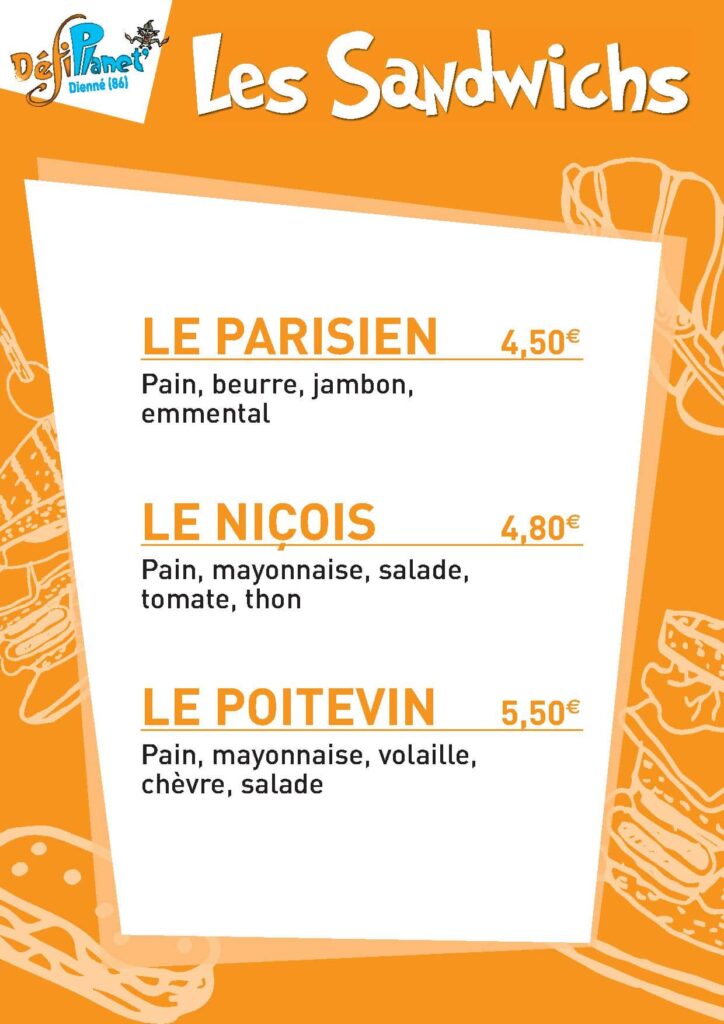 Carte SANDWICH 2018 Carte SANDWICH 2018
