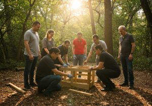 Renforcer la cohésion d'équipe lors d'un séminaire nature mémorable pour tous les participants.